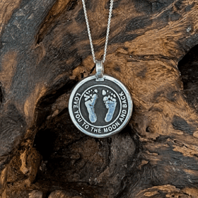 footprint pendant personalised jewellery