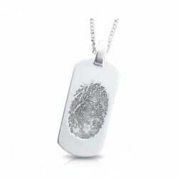 Personalised jewellery fingerprint pendant necklace. Thumbprint jewellery. Keepsake or memorial jewellery.