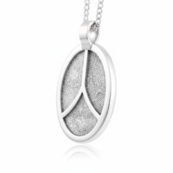 Personalised jewellery fingerprint pendant necklace. Thumbprint jewellery. Keepsake or memorial jewellery.