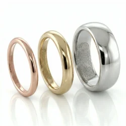 Fingerprint Band Ring - One Fingerprint on Inside of Ring || 9ct Gold - Fingerprint Jewellery