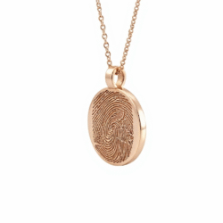 Personalized jewelry fingerprint pendant necklace. Thumbprint jewellery. Keepsake or memorial jewellery.