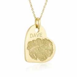 Personalized jewelry fingerprint pendant necklace. Thumbprint jewellery. Keepsake or memorial jewellery.