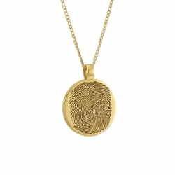 Personalized jewelry fingerprint pendant necklace. Thumbprint jewellery. Keepsake or memorial jewellery.