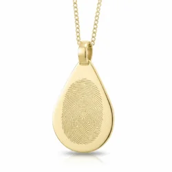 Personalized jewelry fingerprint pendant necklace. Thumbprint jewellery. Keepsake or memorial jewellery.