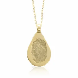 Personalized jewelry fingerprint pendant necklace. Thumbprint jewellery. Keepsake or memorial jewellery.