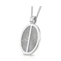 Personalised jewellery fingerprint pendant necklace. Thumbprint jewellery. Keepsake or memorial jewellery.