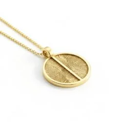Personalised jewellery fingerprint pendant necklace. Thumbprint jewellery. Keepsake or memorial jewellery.