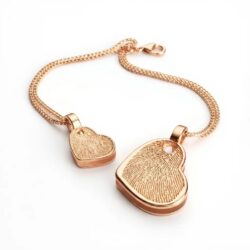 Personalized jewelry fingerprint pendant necklace. Thumbprint jewellery. Keepsake or memorial jewellery.