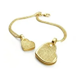 Personalized jewelry fingerprint pendant necklace. Thumbprint jewellery. Keepsake or memorial jewellery.