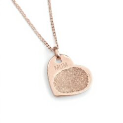 Personalized jewelry fingerprint pendant necklace. Thumbprint jewellery. Keepsake or memorial jewellery.
