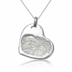 Personalized jewelry fingerprint pendant necklace. Thumbprint jewellery. Keepsake or memorial jewellery.