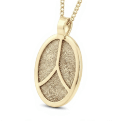 Personalised jewellery fingerprint pendant necklace. Thumbprint jewellery. Keepsake or memorial jewellery.