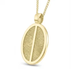 Personalised jewellery fingerprint pendant necklace. Thumbprint jewellery. Keepsake or memorial jewellery.