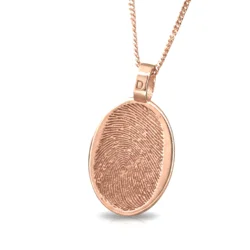 Personalised jewellery fingerprint pendant necklace. Thumbprint jewellery. Keepsake or memorial jewellery.