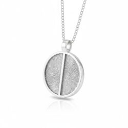 Personalised jewellery fingerprint pendant necklace. Thumbprint jewellery. Keepsake or memorial jewellery.