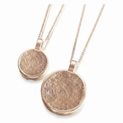 Personalized jewelry fingerprint pendant necklace. Thumbprint jewellery. Keepsake or memorial jewellery.