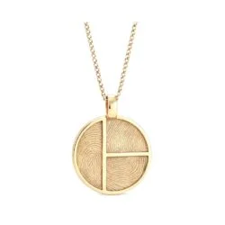 Personalised jewellery fingerprint pendant necklace. Thumbprint jewellery. Keepsake or memorial jewellery.