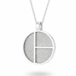 Personalised jewellery fingerprint pendant necklace. Thumbprint jewellery. Keepsake or memorial jewellery.