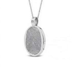Personalized jewelry fingerprint pendant necklace. Thumbprint jewellery. Keepsake or memorial jewellery.