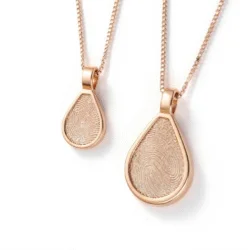 Personalised jewellery fingerprint pendant necklace. Thumbprint jewellery. Keepsake or memorial jewellery.