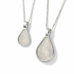 Personalised jewellery fingerprint pendant necklace. Thumbprint jewellery. Keepsake or memorial jewellery.