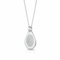 Personalized jewelry fingerprint pendant necklace. Thumbprint jewellery. Keepsake or memorial jewellery.