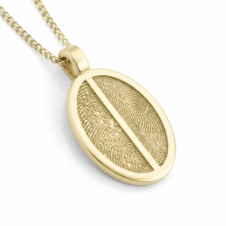 Personalised jewellery fingerprint pendant necklace. Thumbprint jewellery. Keepsake or memorial jewellery.