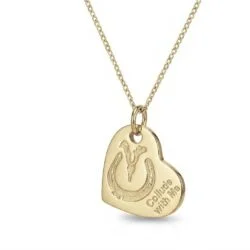 Petprint Jewellery Side Heart Pendant || 9ct Gold or Sterling Silver - Pawprint Jewellery