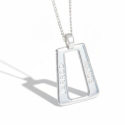 2 name triange personalised name jewellery