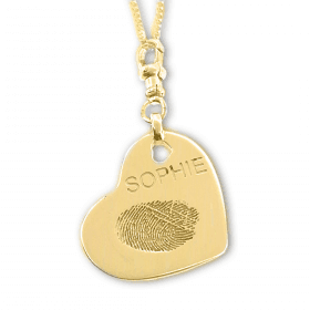 Uneik Jewellery - fingerprint name handprint footprint pawprint pet memorial keepsake gift 9ct gold sterling silver Melbourne Australia unique