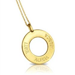 family round customized personalised name jewellery