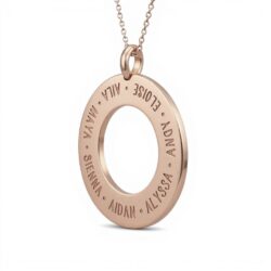 family round customized personalised name jewellery