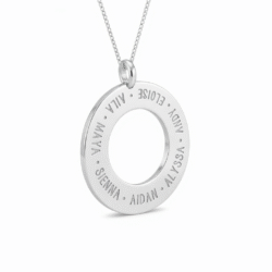 family round customized personalised name jewellery