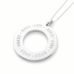 family round customized personalised name jewellery