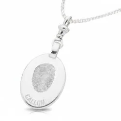 Personalized jewelry fingerprint pendant necklace. Thumbprint jewellery. Keepsake or memorial jewellery.
