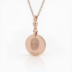 Personalized jewelry fingerprint pendant necklace. Thumbprint jewellery. Keepsake or memorial jewellery.