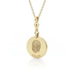 Personalized jewelry fingerprint pendant necklace. Thumbprint jewellery. Keepsake or memorial jewellery.