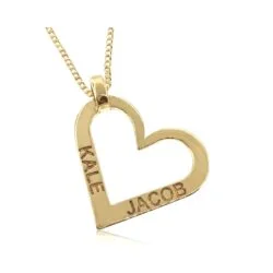 name pendant unik personalised jewellery heart