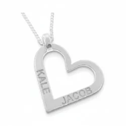 name pendant unik personalised jewellery heart