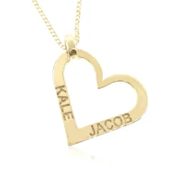 Personalised jewellery name pendant necklace with your children's name