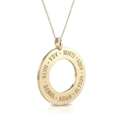 Personalised jewellery name pendant necklace with your children's name