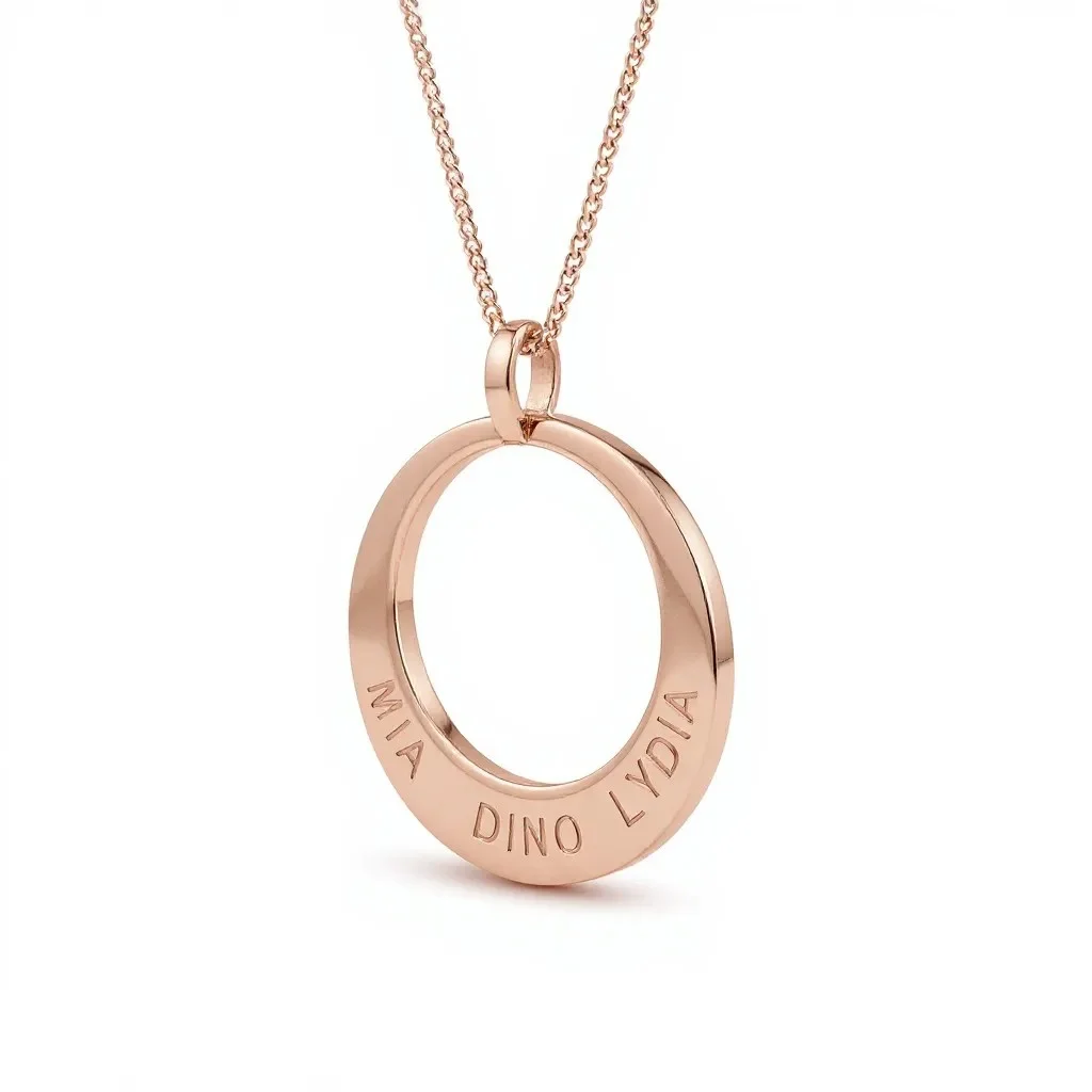 circle name pendant customised by you