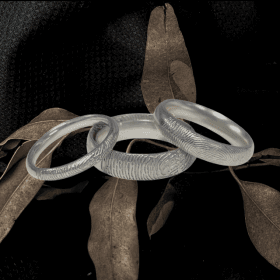 Fingerprint jewellery rings bands and signet ring