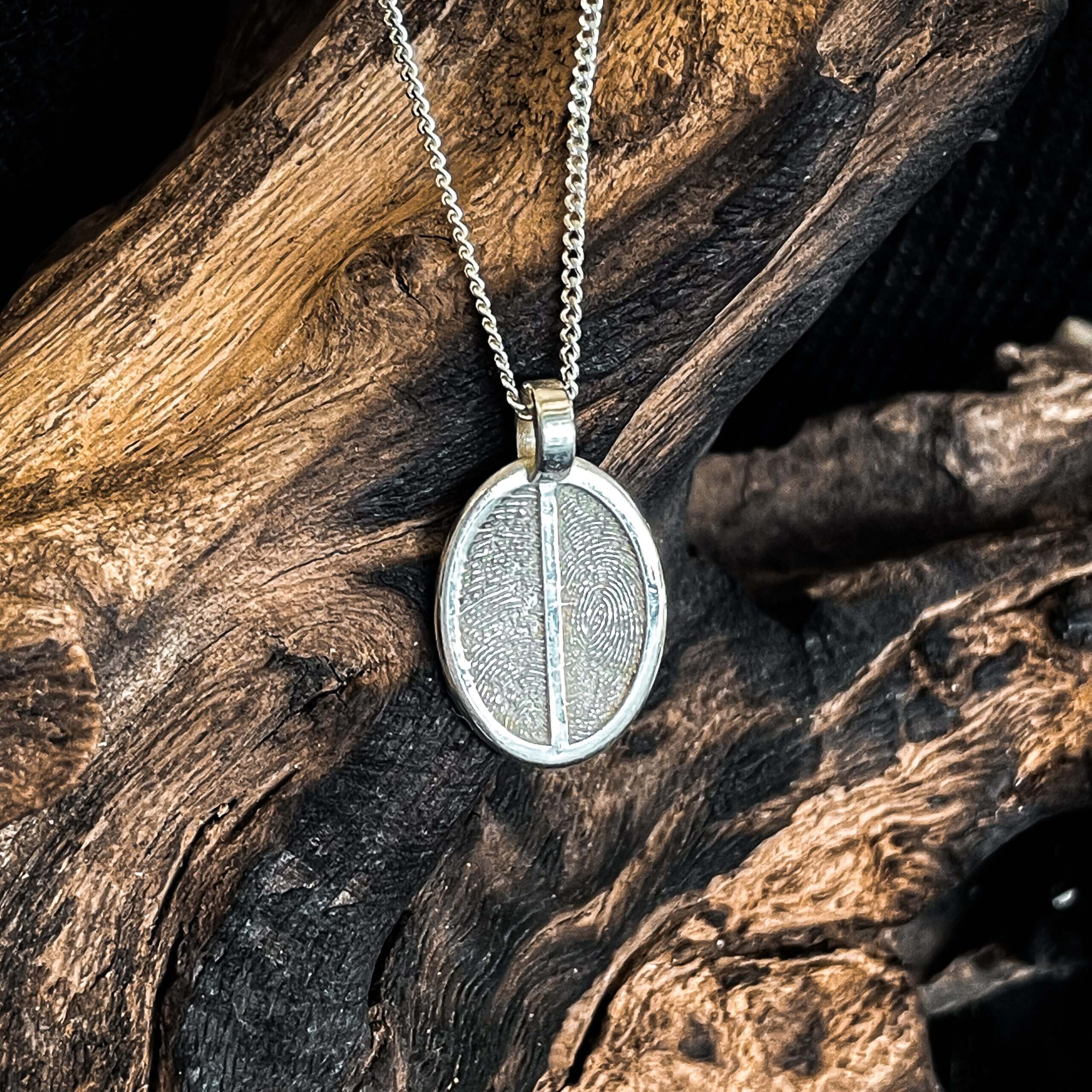 Fingerprint on sale pendant necklace