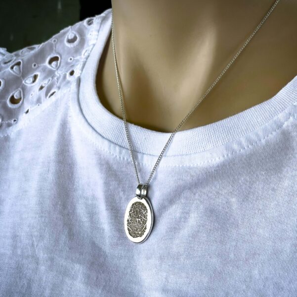 fingerprint necklace pendant