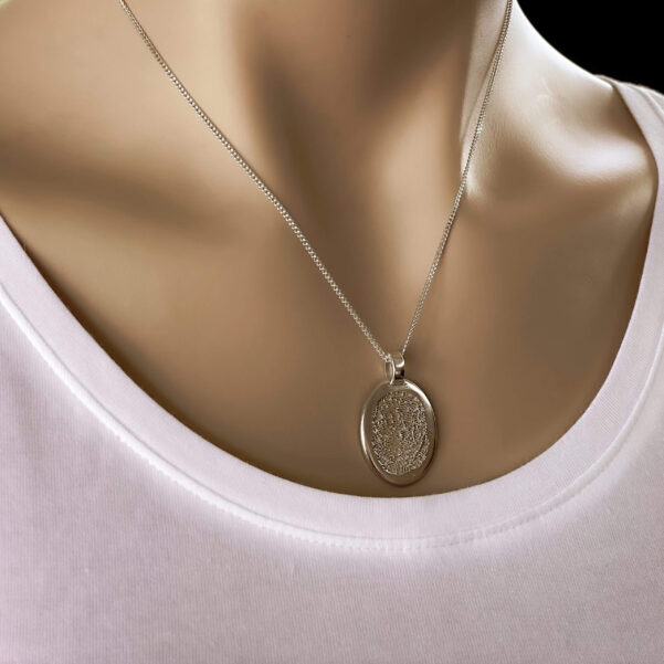 oval fingerprint necklace