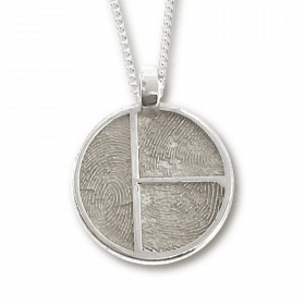 trio fingerprint pendant round