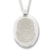 oval fingerpint pendant necklace - uneik jewellery