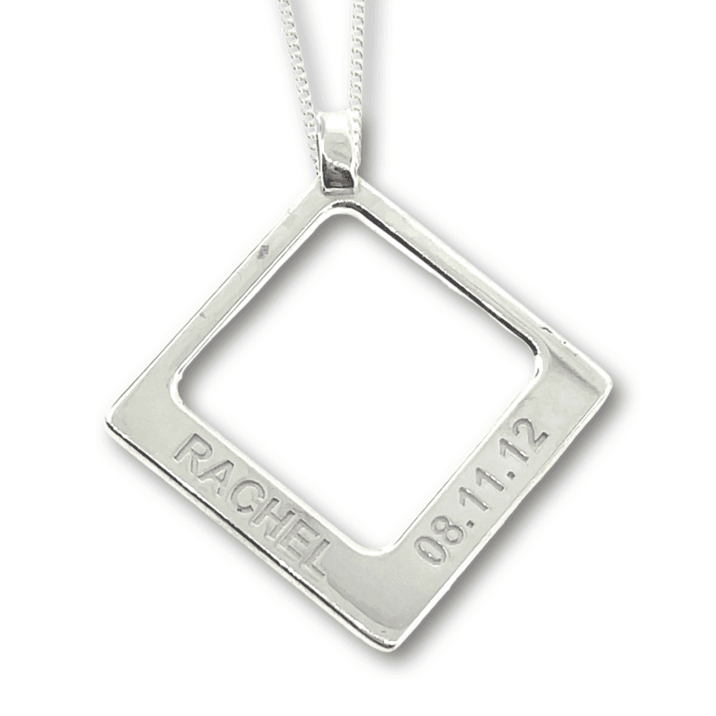 square name pendant by uneik jewellery