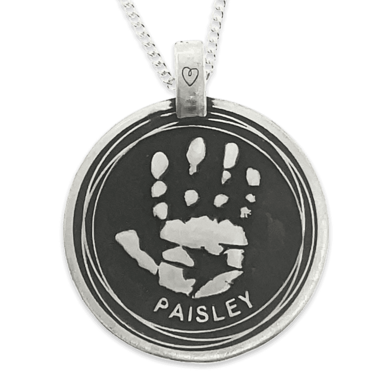 Personalized jewelry by Uneik Jewellery Australia. Made with fingerprint, handprint, footprints and names. 9ct gold and sterling silver.